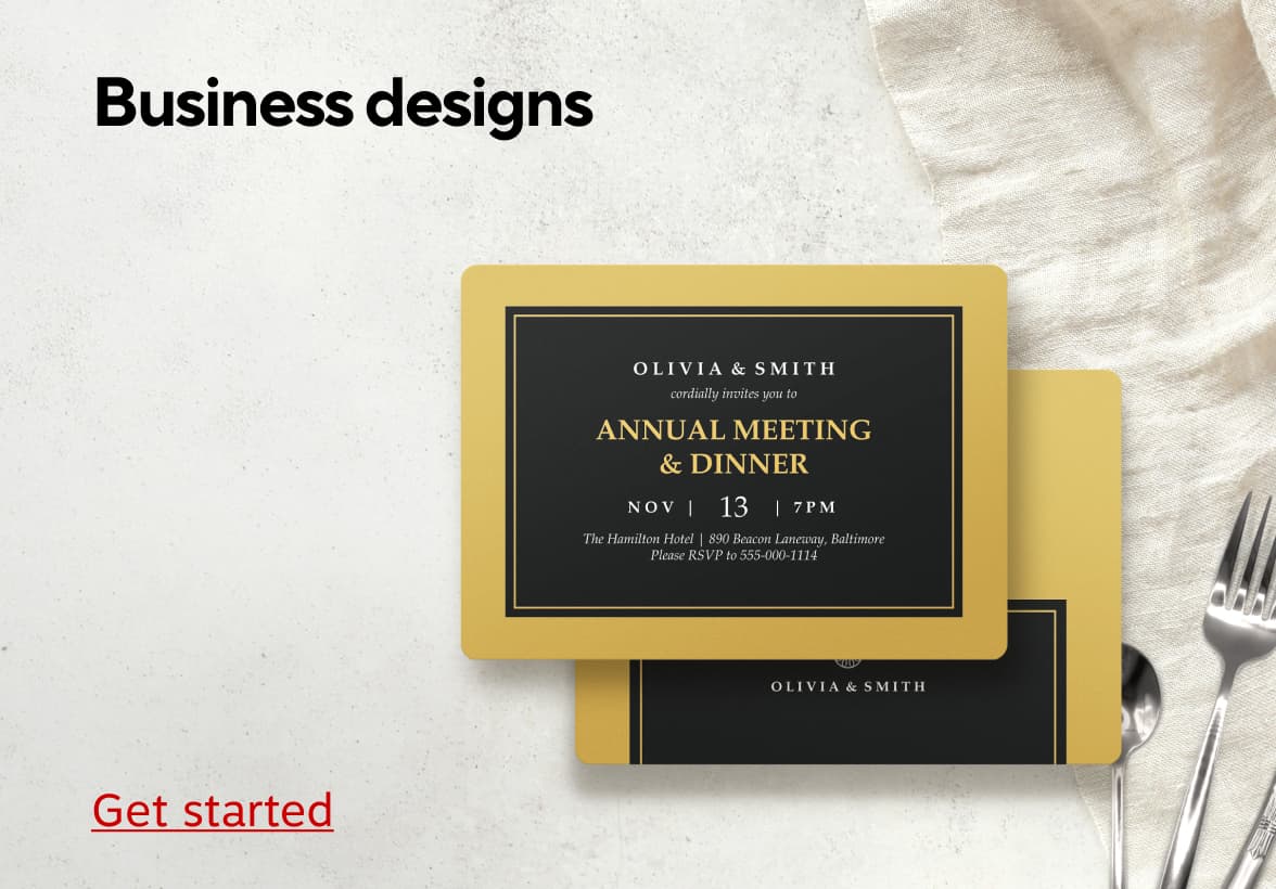 Business designs Get started