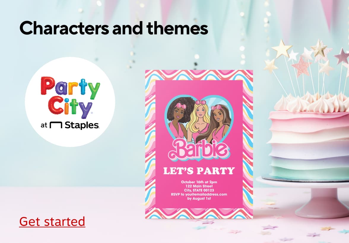 Characters and themes Party City at Staples