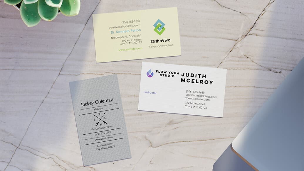 Specialty business cards