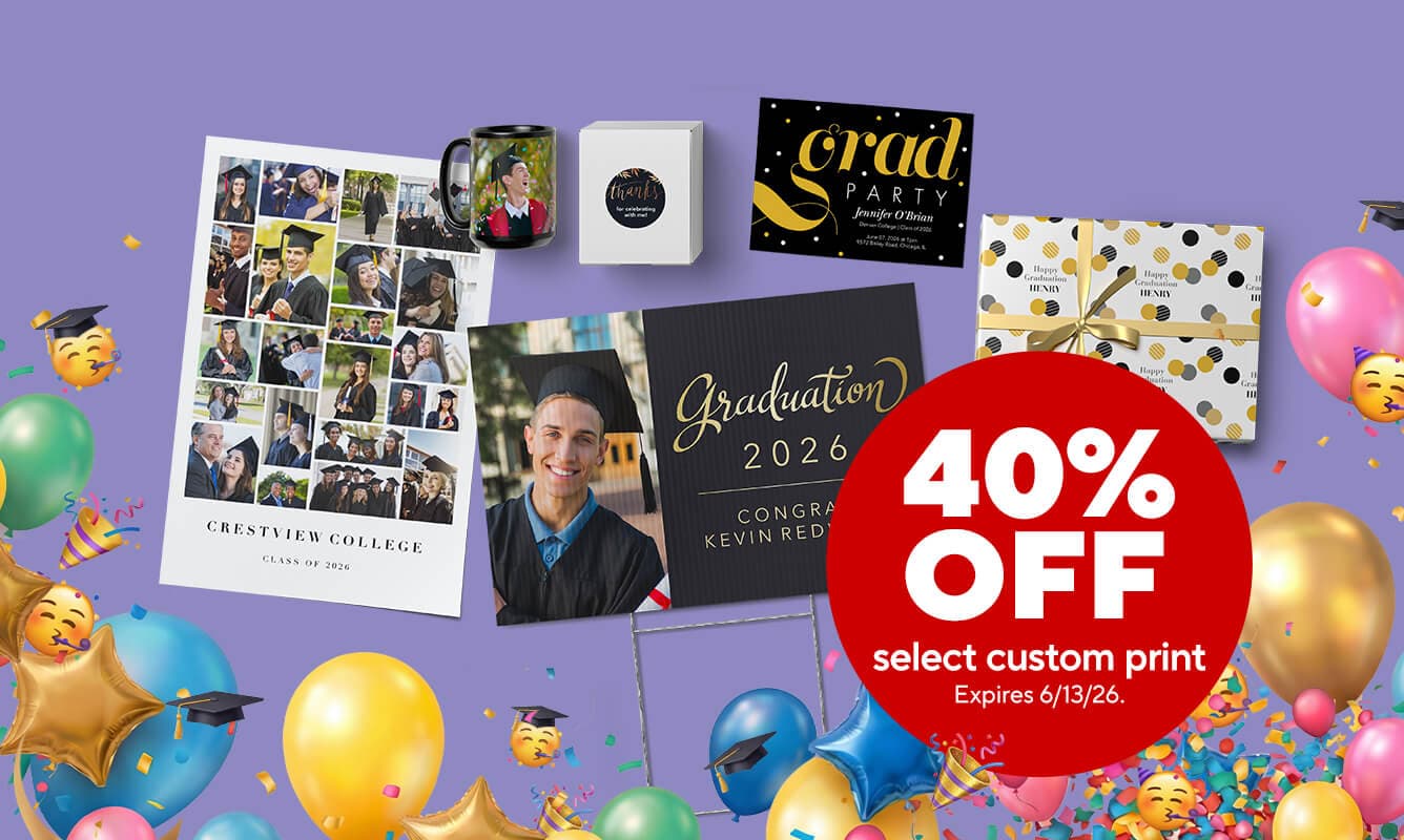Deals and coupon codes for custom print & marketing.