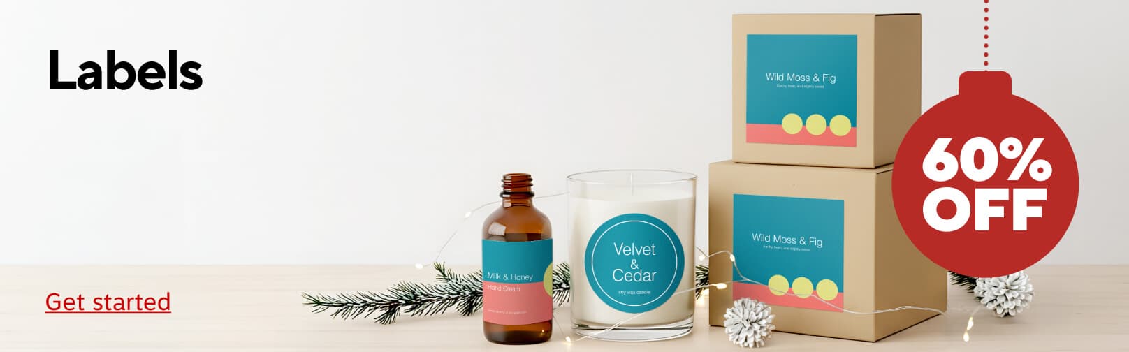 60% Off custom labels. Get started.