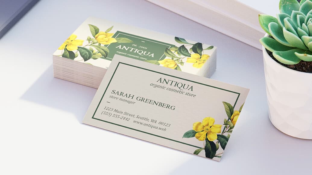 Same-day business cards